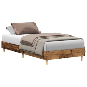 vidaXL Cadre de lit sans matelas vieux bois 90x190 cm bois ing&eacute;nierie