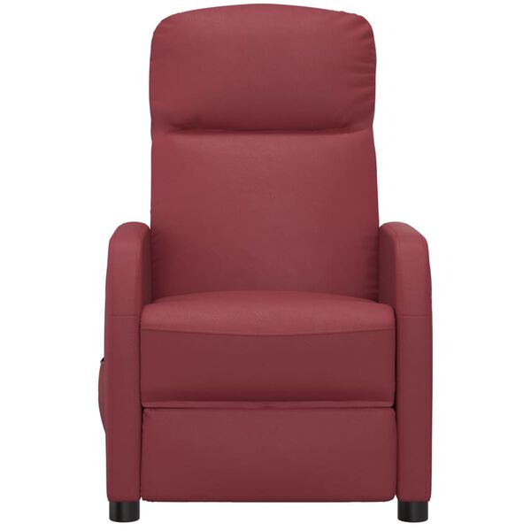 vidaXL Fauteuil de massage électrique Rouge bordeaux Similicuir