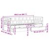 vidaXL Lit de jour avec tiroirs sans matelas cire marron 90x200cm bois