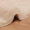 vidaXL Tapis en Fourrure Synth&eacute;tique de Lapin Olite Taupe &Oslash; 100 cm