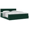 VidaXL Cadre de lit ottoman avec matelas vert fonc&eacute; 180x200 cm velours