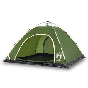 vidaXL Tente de camping 5 personnes vert lib&eacute;ration rapide