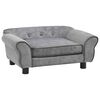 vidaXL Canap&eacute; pour chien Gris 72x45x30 cm Peluche