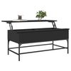 vidaXL Table basse noir 100x50x45 cm bois d'ingénierie et métal