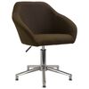 vidaXL Chaises pivotantes à manger lot de 6 marron foncé tissu