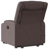 vidaXL Fauteuil inclinable de massage Marron fonc&eacute; Tissu