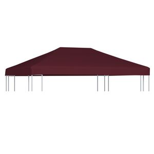 vidaXL Toile sup&eacute;rieure de gazebo 310 g/m&sup2; 3x4 m Bordeaux