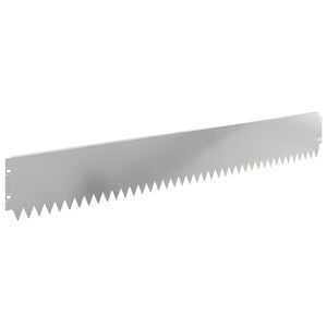 vidaXL Bordure de Pelouse 10 pcs 103 x 15 cm Acier Argent&eacute;