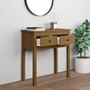 vidaXL Table console Marron miel 70x35x75 cm Bois massif de pin