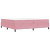vidaXL Cadre de lit avec matelas Rose 200 x 200 cm tissu