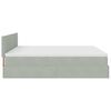 VidaXL Cadre de lit ottoman et matelas gris clair 160x200cm velours