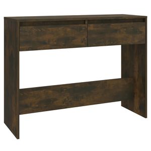 vidaXL Table console ch&ecirc;ne fum&eacute; 100x35x76,5 cm bois d'ing&eacute;nierie