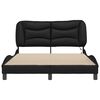 vidaXL Cadre de lit avec LED sans matelas Hvar noir 140x190 cm