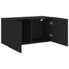 vidaXL Meuble TV mural noir 80x30x41 cm