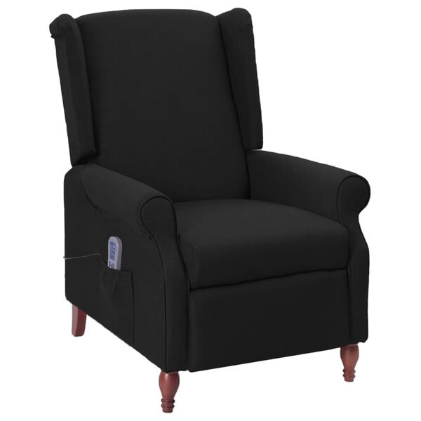 vidaXL Fauteuil de massage inclinable Noir Tissu