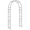 vidaXL Arche de jardin Floral Noir 115 x 37 x 231 cm