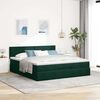 VidaXL Cadre de lit ottoman avec matelas vert fonc&eacute; 180x200 cm velours