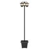 vidaXL Lampadaire &agrave; 3 t&ecirc;tes Noir 32 x 32 x 188 cm Aluminium et ABS