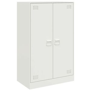 vidaXL Buffet blanc 67x39x107 cm acier