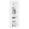 vidaXL Buffet haut Blanc 34,5x34x180 cm Bois d'ing&eacute;nierie