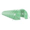 vidaXL Serre avec cadre en acier vert 48 m&sup2; 16x3x2 m