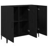 vidaXL Buffet Ch&ecirc;ne noir 34 x 90 x 80 cm Bois d'ing&eacute;nierie