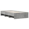 vidaXL Cadre de lit sans matelas gris béton 90x200cm bois d'ingénierie