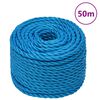 vidaXL Corde de travail Bleu 24 mm 50 m polypropyl&egrave;ne