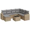 vidaXL Salon de jardin avec coussins 8 pcs beige r&eacute;sine tress&eacute;e