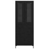 vidaXL Haut Armoire avec tiroir 2 pcs Ch&ecirc;ne noir Bois d'ing&eacute;nierie