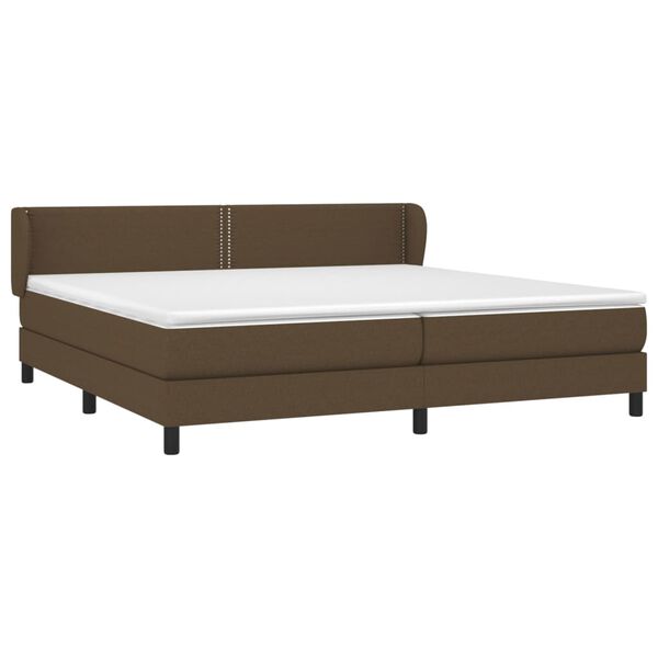 vidaXL Sommier &agrave; lattes de lit avec matelas Marron fonc&eacute; 200x200 cm