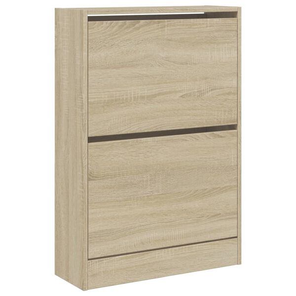 vidaXL Armoire &agrave; chaussures ch&ecirc;ne sonoma 60x21x87,5 cm bois ing&eacute;nierie