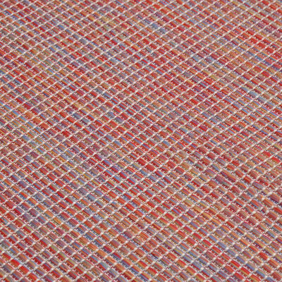 Tapis motif rayures rouge 100 x 200 cm