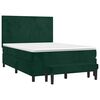 vidaXL Sommier &agrave; lattes de lit et matelas Vert fonc&eacute; 140x190cm Velours