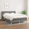 vidaXL Sommier &agrave; lattes de lit avec matelas Gris fonc&eacute; 140x200cm Tissu