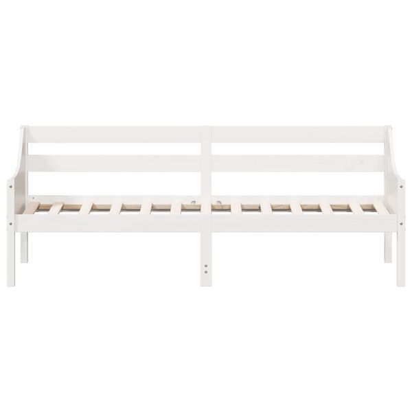 vidaXL Lit de jour sans matelas blanc 90x200 cm bois de pin massif
