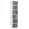 vidaXL Armoire &agrave; CD Blanc brillant 21x20x88 cm Bois d'ing&eacute;nierie