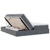 vidaXL Lit avec rangement et matelas Gris fonc&eacute; 180 x 200 cm Velours