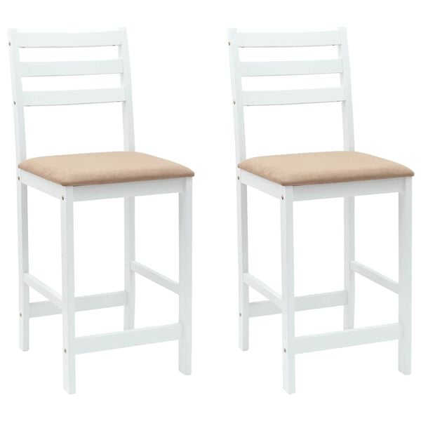vidaXL Chaises de salle &agrave; manger 2 pcs Blanc 40 x 47,5 x 99,5 cm