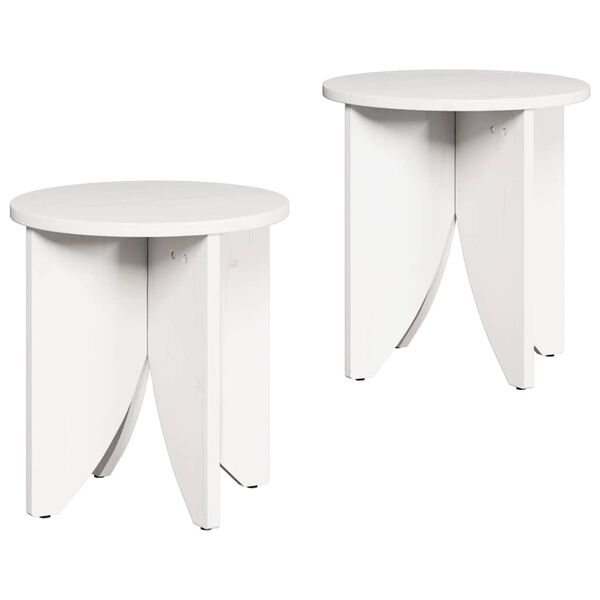 vidaXL Table basse 2 pcs Blanc