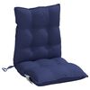 vidaXL Coussins de chaise à dossier bas lot de 2 bleu marine