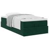 vidaXL Cadre de lit ottoman avec matelas vert fonc&eacute; 100x200 cm velours