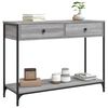 vidaXL Table console sonoma gris 100x34,5x75 cm bois d'ingénierie