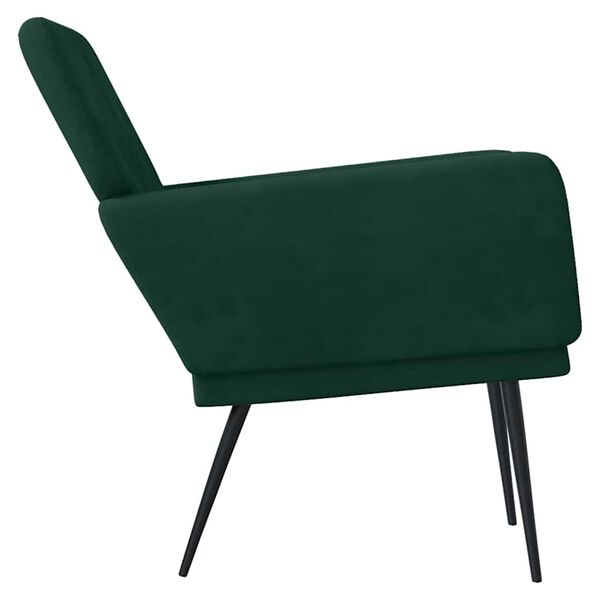 vidaXL Fauteuil Vert fonc&eacute; 62x79x79 cm Velours