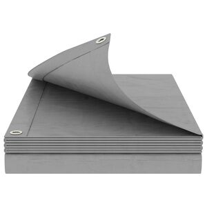 vidaXL B&acirc;che avec &oelig;illets Gris clair 2 x 3 m 180 gsm PE