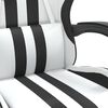 vidaXL Chaise de jeu pivotante Blanc et noir Similicuir