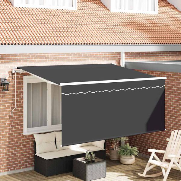 vidaXL Auvent R&eacute;tractable Anthracite 300 x 200 cm