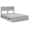vidaXL Cadre de lit Gris Sonoma 140 x 190 cm Bois de pin massif