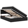 vidaXL Lit avec rangement et matelas avec matelas Noir 140 x 190 cm