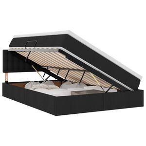 vidaXL Lit avec rangement et matelas avec matelas Noir 140 x 190 cm